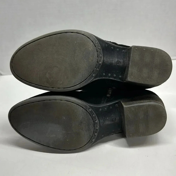 Miz Mooz New York Suede Ankle Boots Booties Side Zip Black Size 38 7.5 8 - Picture 9 of 14